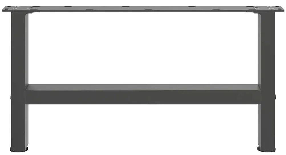 Pés para mesa de centro antracite 2 peças 70x(30-31) cm aço