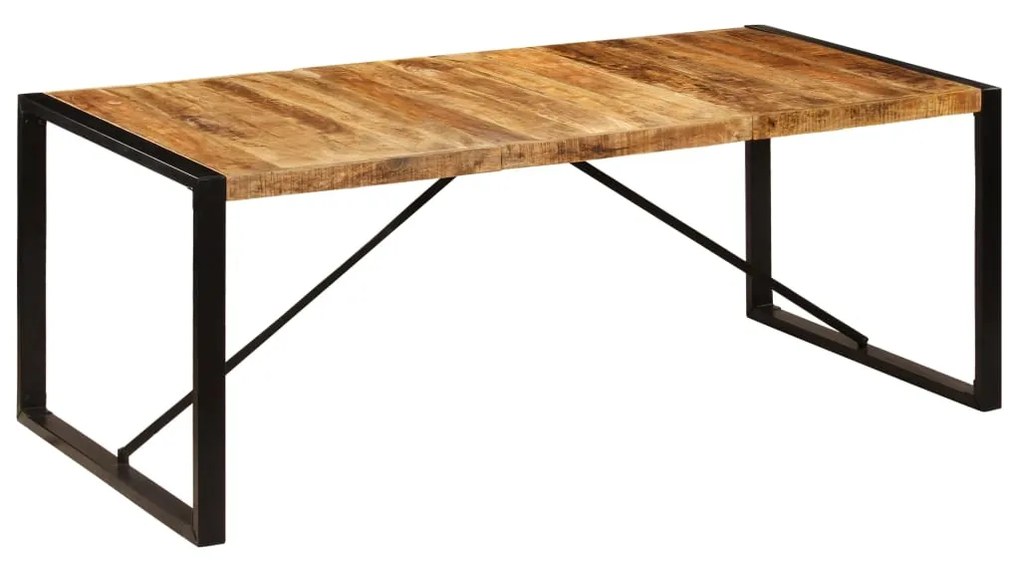 vidaXL Mesa de jantar madeira de mangueira maciça 200x100x75 cm