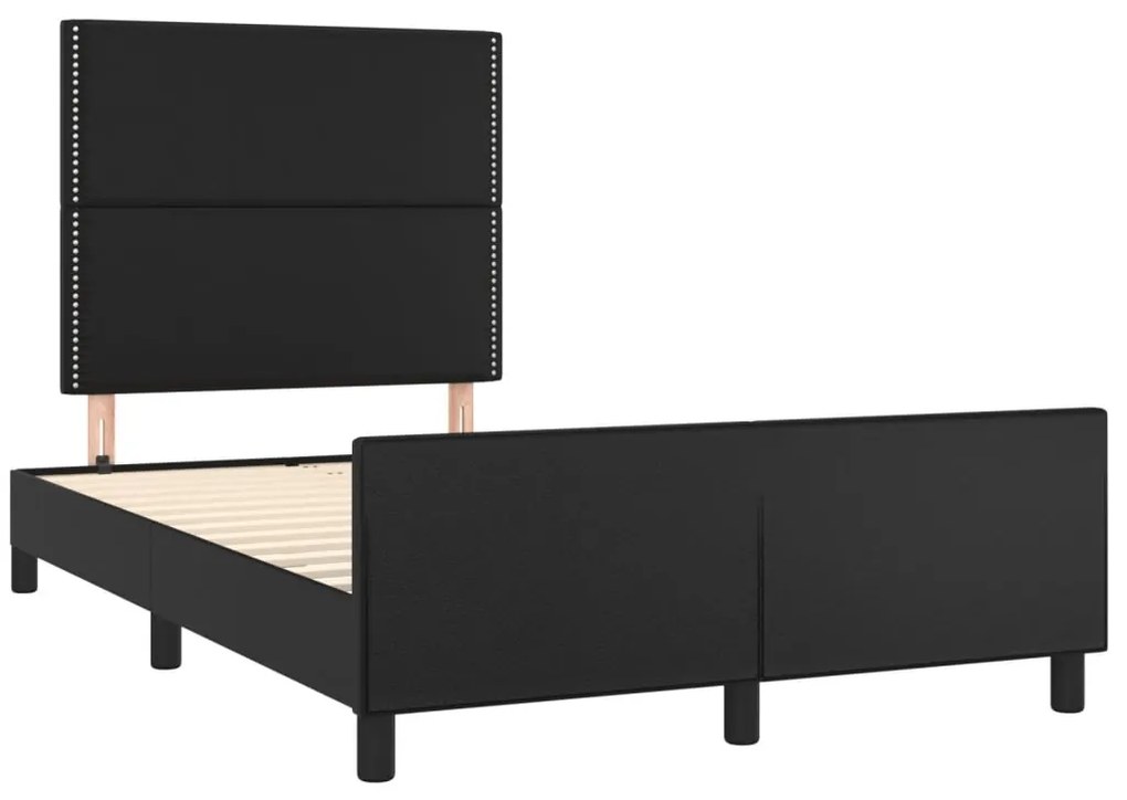 Estrutura de cama sem castanho colchão 120x190cm couro do falso