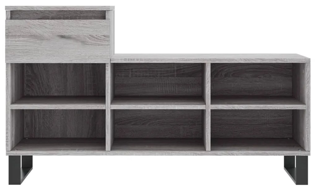 Sapateira 102x36x60 cm derivados de madeira cinzento sonoma