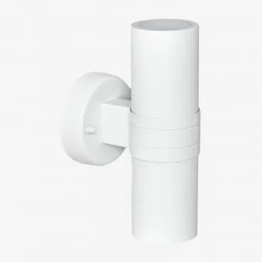 Aplique Exterior Em Aço Inoxidável Com 2 Pontos De Luz Grivat Branco - Sklum