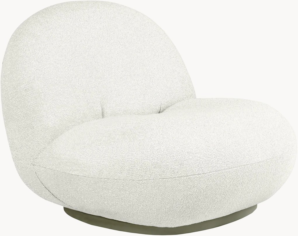 Cadeira giratória em bouclé para jardim Pacha