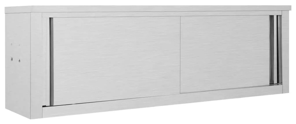 51054 vidaXL Móvel parede cozinha portas correr 150x40x50 cm aço inoxidável