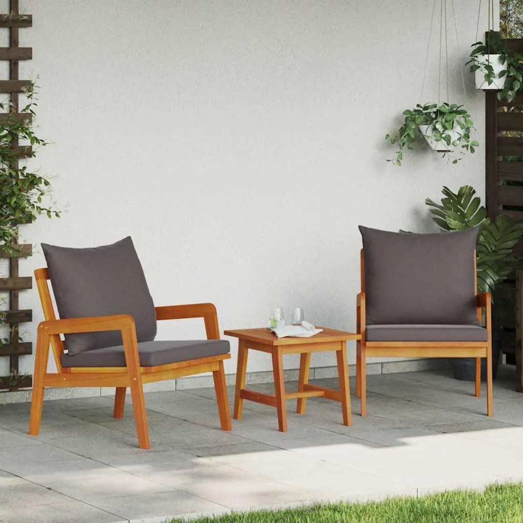 vidaXL Conjunto bistro Castanho 45 x 45 x 38cm