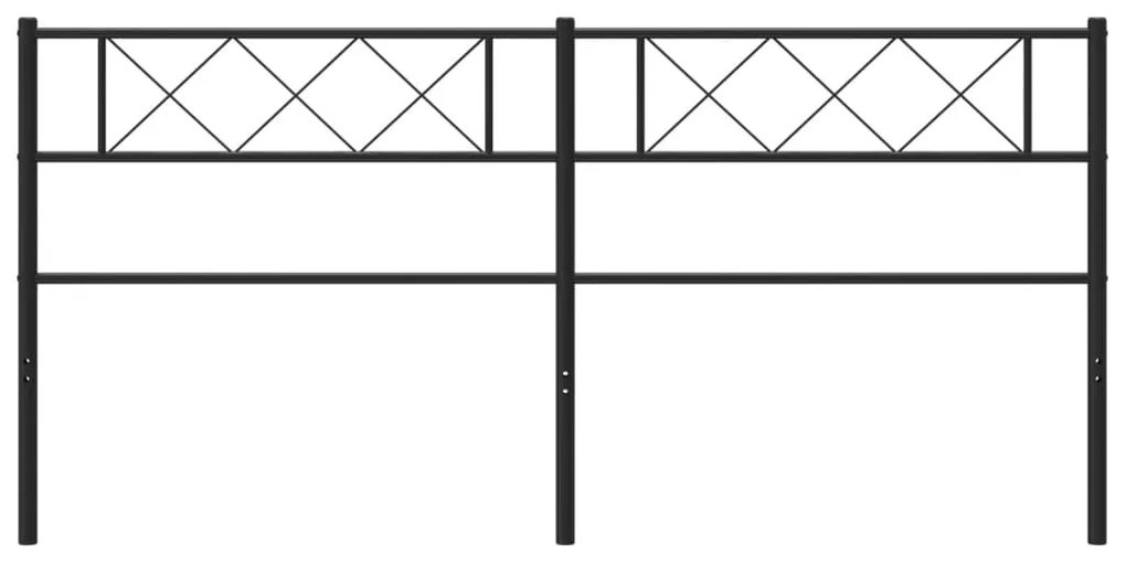 Cabeceira de cama 200 cm metal preto