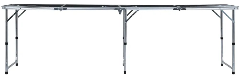 Mesa para beer pong dobrável 240 cm preto