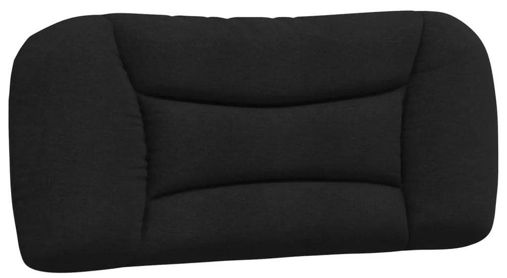 Estrutura de cama com LED sem colchão 90x190 cm tecido preto