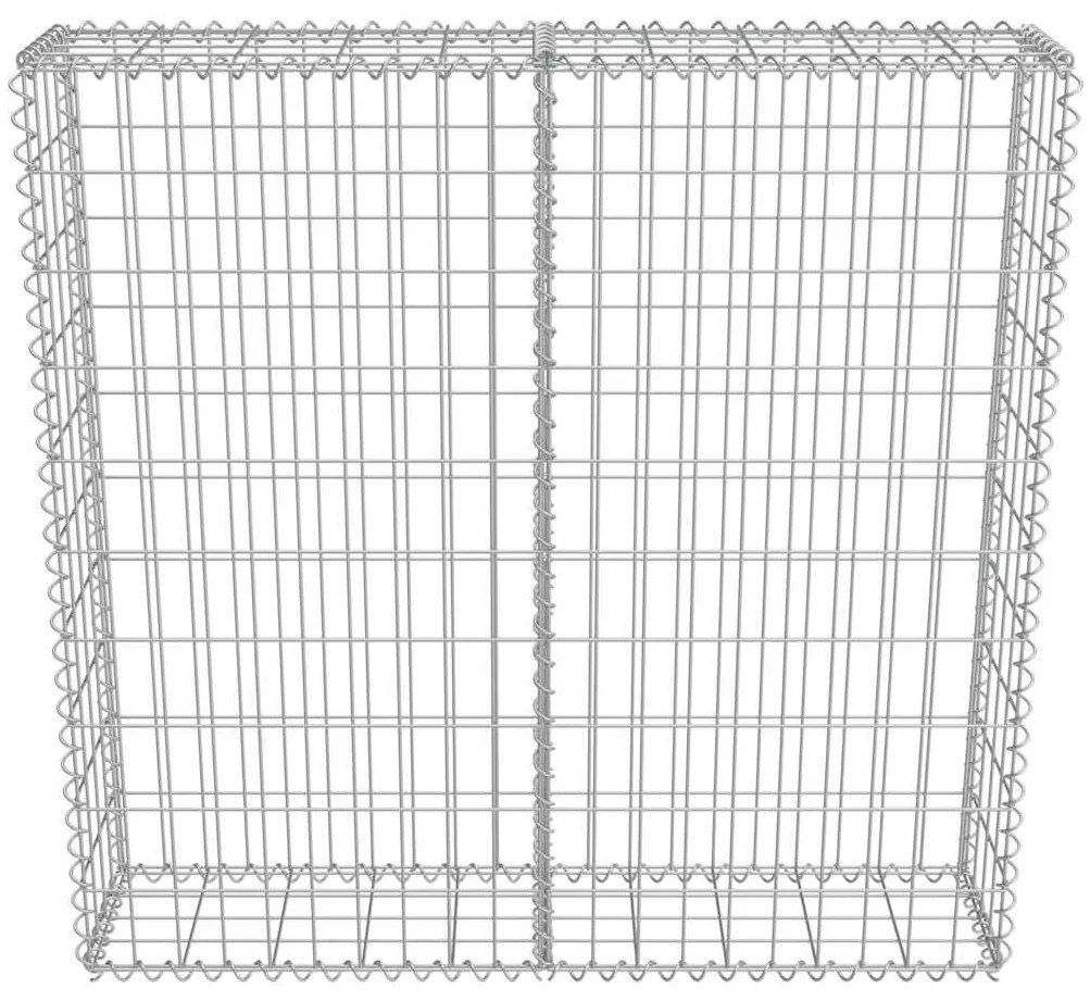 Muro gabião com tampas aço galvanizado 100x20x100 cm
