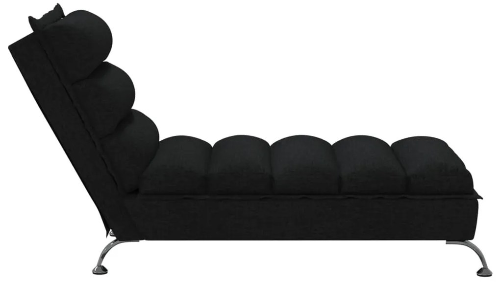 Chaise lounge com almofadões tecido preto