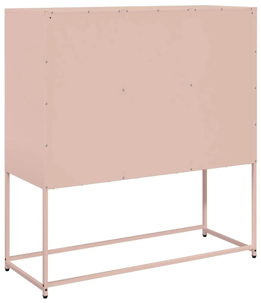 Aparador 100,5x39x107 cm aço laminado a frio rosa