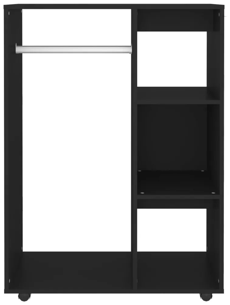 Roupeiro 80x40x110 cm derivados de madeira preto