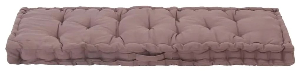 Almofadão móveis paletes algodão 120x40x7 cm cinza-acastanhado