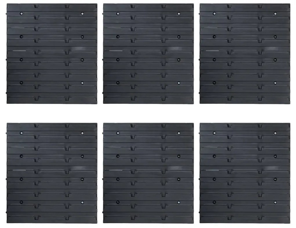 96 pcs Kit caixas arrumação com painéis parede vermelho e preto