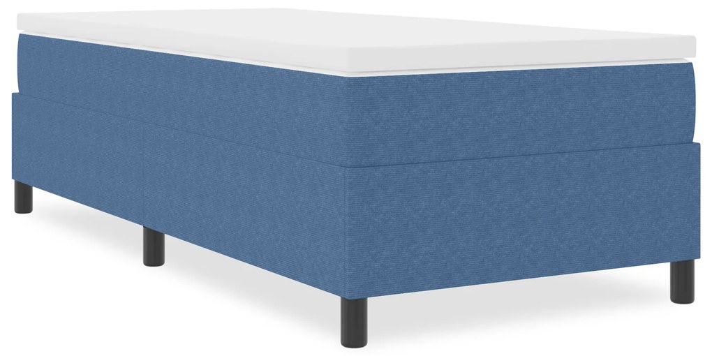 Cama Box Spring vidaXL Azul 90x200 cm Tecido Cotelê