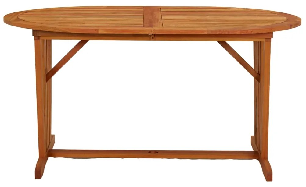 Mesa de jardim 200x100x75 cm madeira de eucalipto maciça