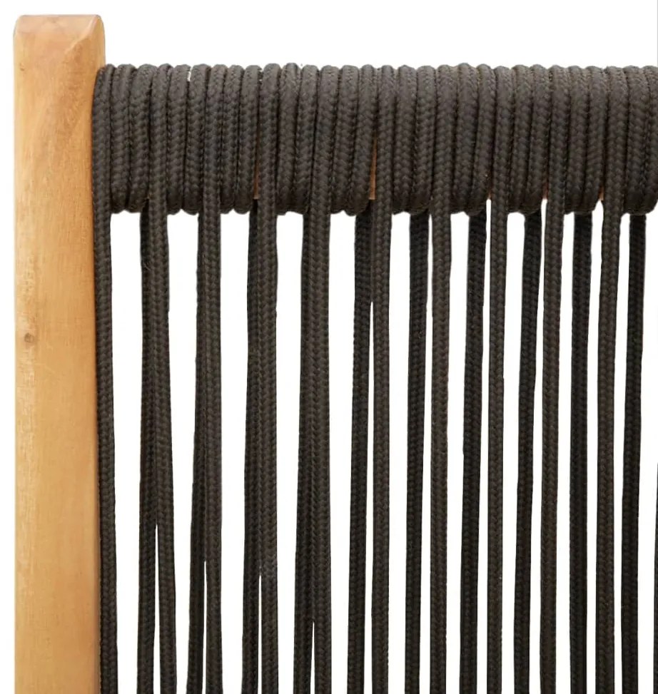 7 pcs conj. jantar p/ jardim polipropileno/madeira maciça preto
