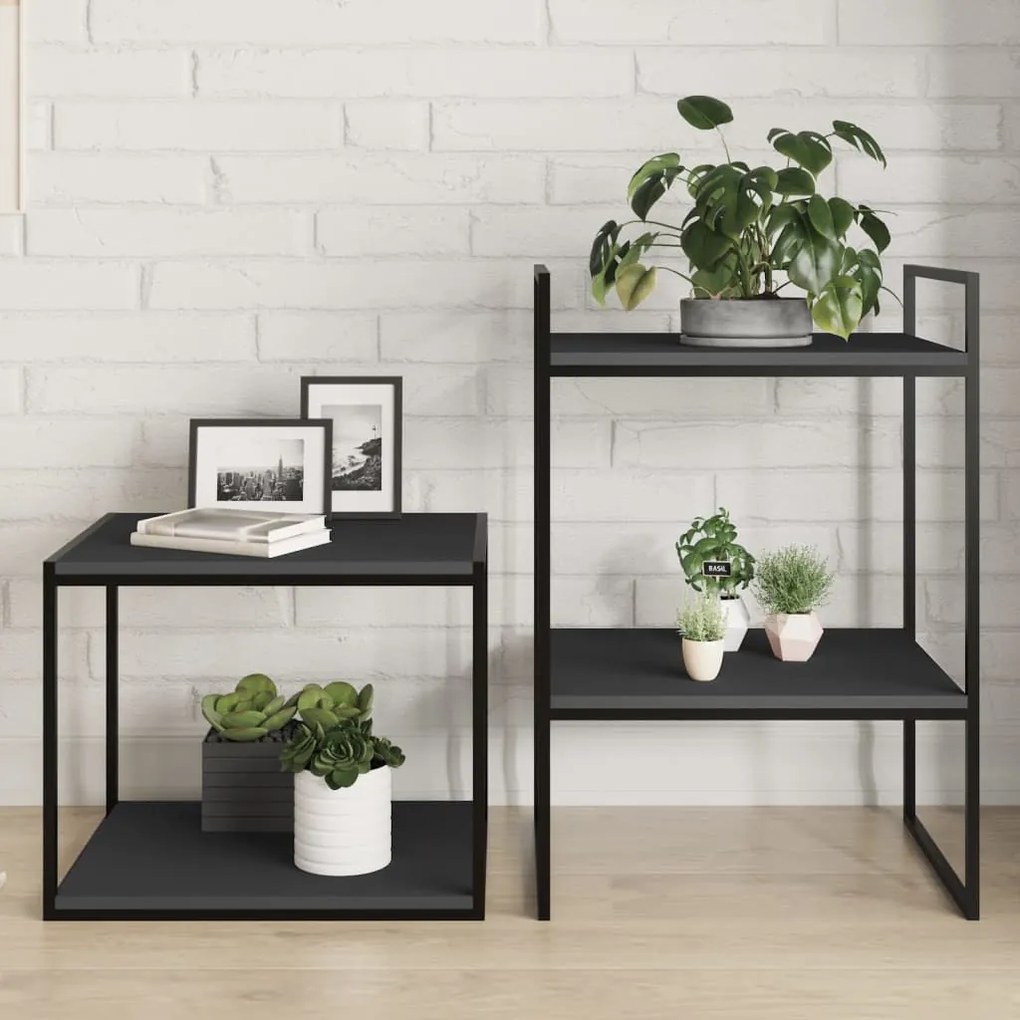 vidaXL Prateleiras para estante 4 pcs 40x50x1,5cm contraplacado cinza