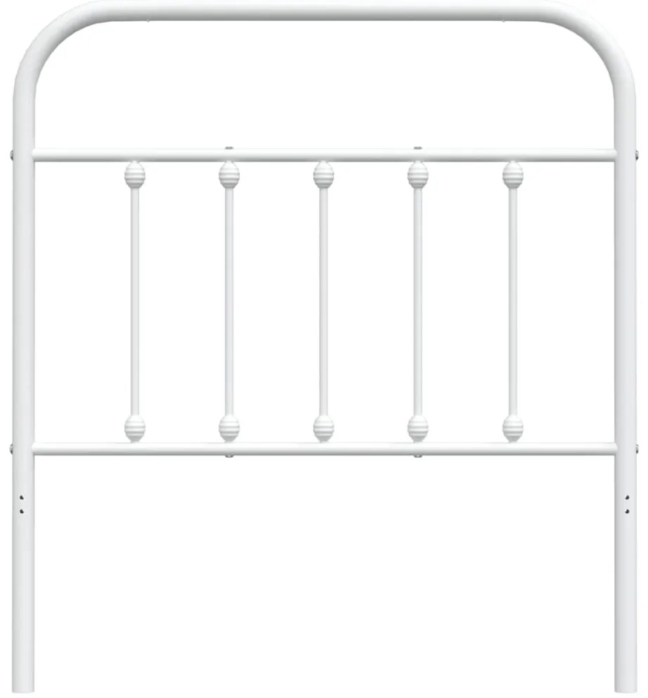 Cabeceira de cama 80 cm metal branco