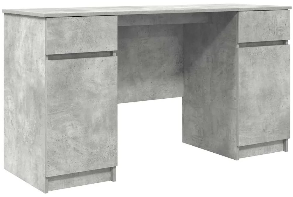 Escrivaninha vidaXL Cinza Concreto 140x49x76 cm Madeira Composta