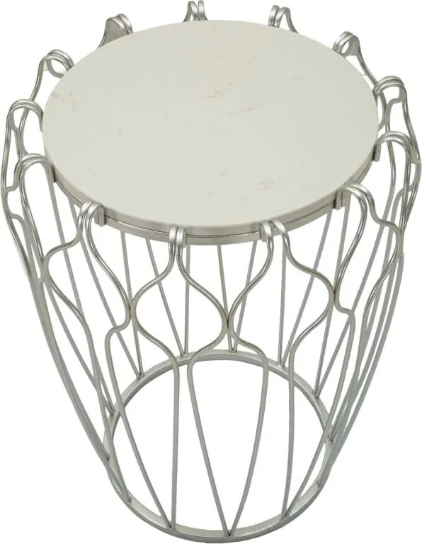 MESA DE CENTRO Ø 47,5X61,5 CM PRATEADO