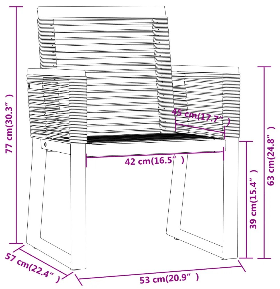 7 pcs conjunto de jantar para jardim preto