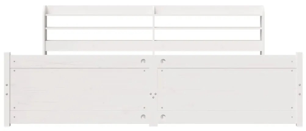 Estrutura de cama c/ cabeceira sem colchão 200x200 cm branco