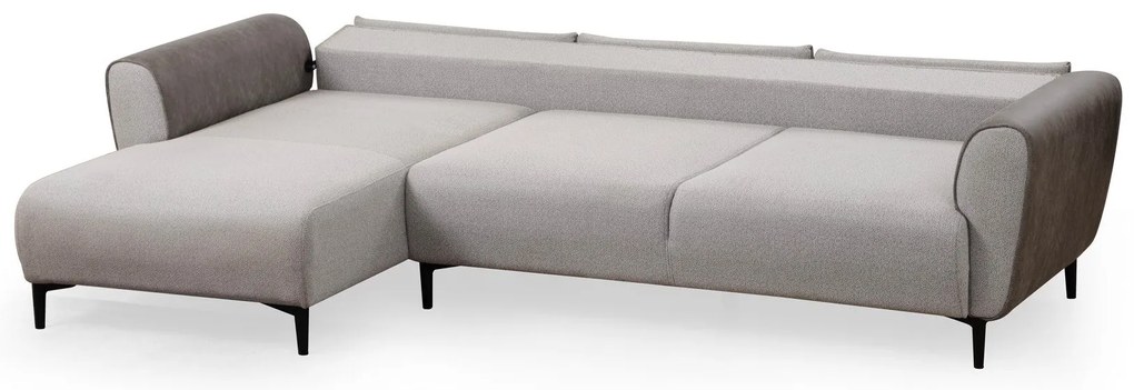 Sofá-Cama de Canto Aren – Cinzento – 150 x 260 cm
