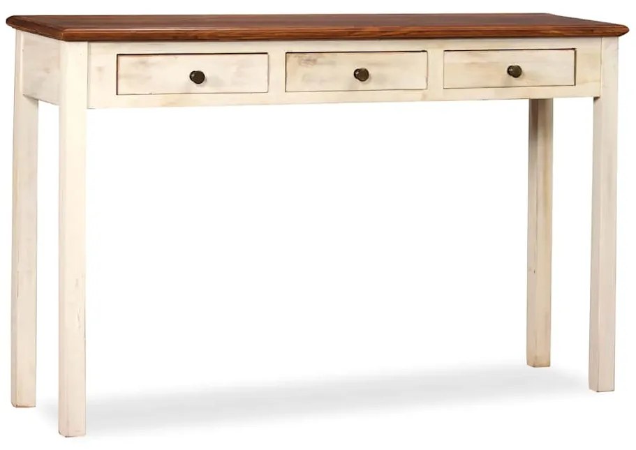 vidaXL Mesa consola em madeira de acácia maciça 120x30x76 cm