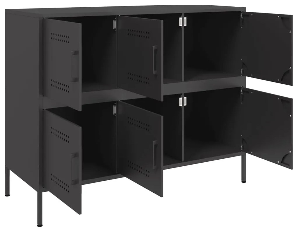 Aparador 100,5x39x79 cm aço preto