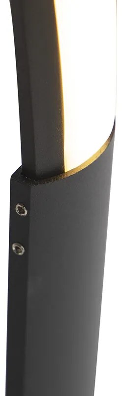 Candeeiro de pé design preto com LED e dimmer - Twisted