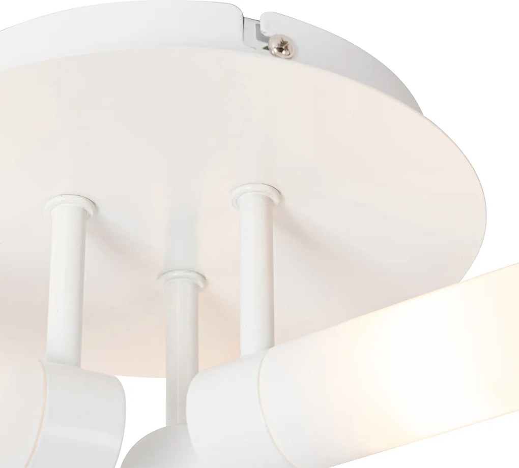 Candeeiro de teto moderno para casa de banho branco 3 luzes IP44 - Bath