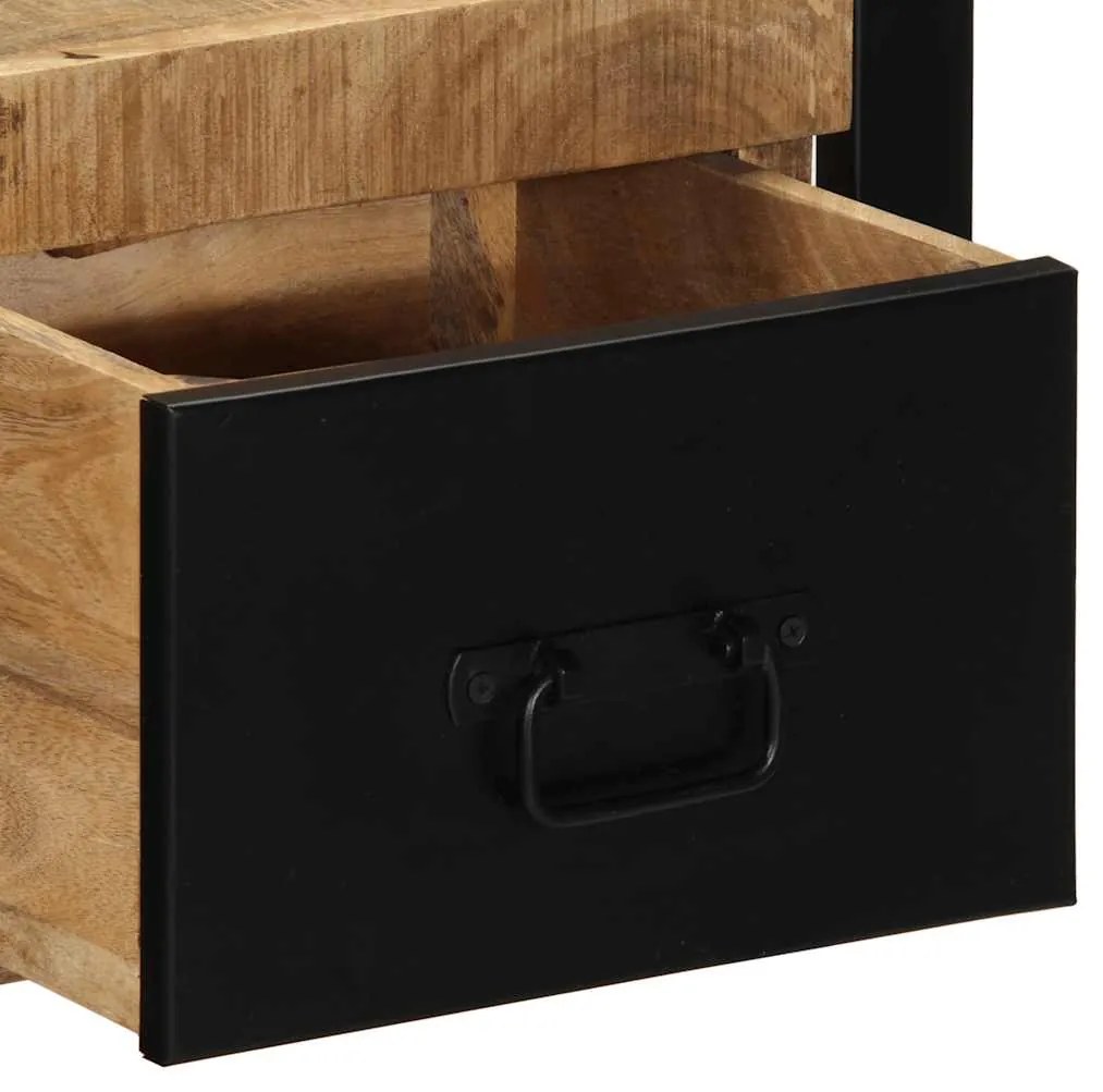 Mesa de cabeceira 40x35x25 cm madeira maciça manga áspera