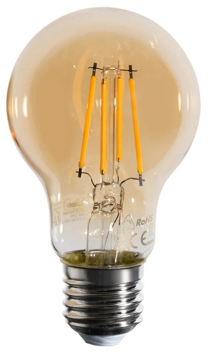 Set van 5 E27 dimbare LED lampen A60 goud 4W 420 lm 2200K
