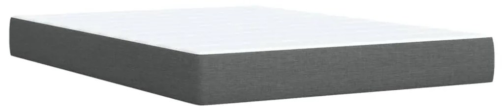 Cama com molas/colchão 140x200 cm tecido cinzento-escuro