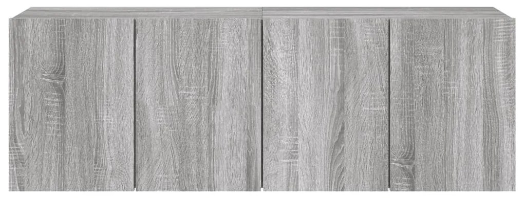 Móveis de parede para TV 2 pcs 60x30x41 cm cinzento sonoma