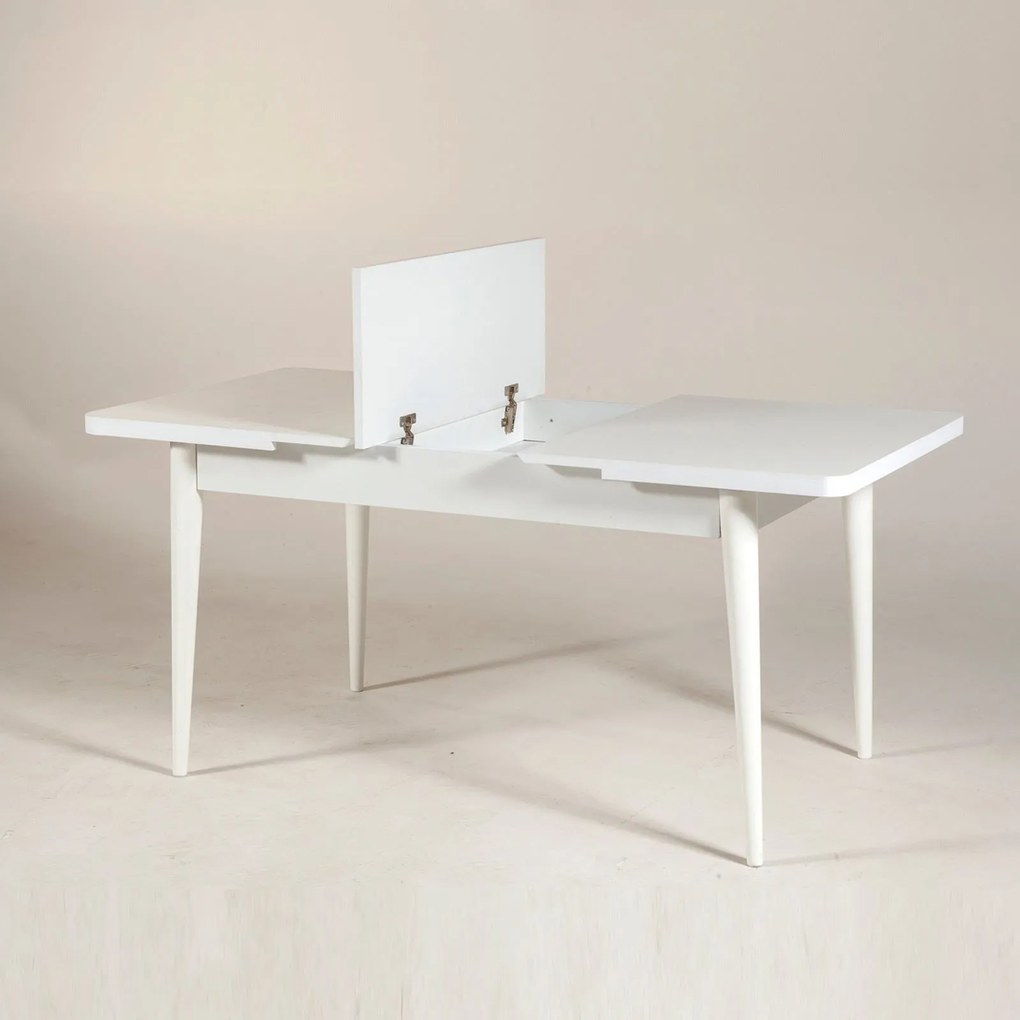 Mesa de Jantar Extensível Vina – Branco – 130x77x80 cm