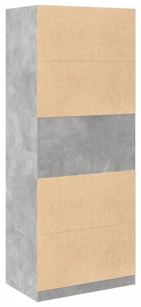 Roupeiro 80x50x200 cm derivados de madeira cinzento cimento