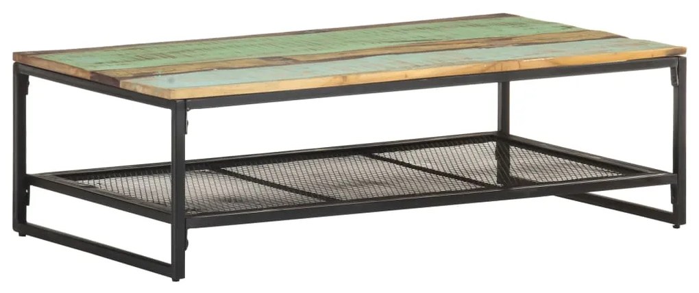 Mesa de centro 110x60x35 cm madeira recuperada maciça