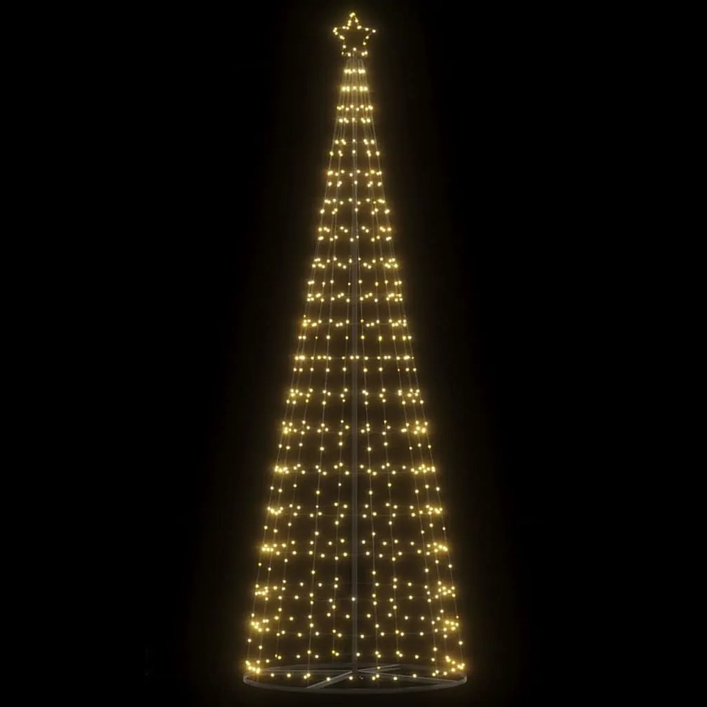 vidaXL LED Árvore de Natal 550 LEDs Branco Quente 300 cm