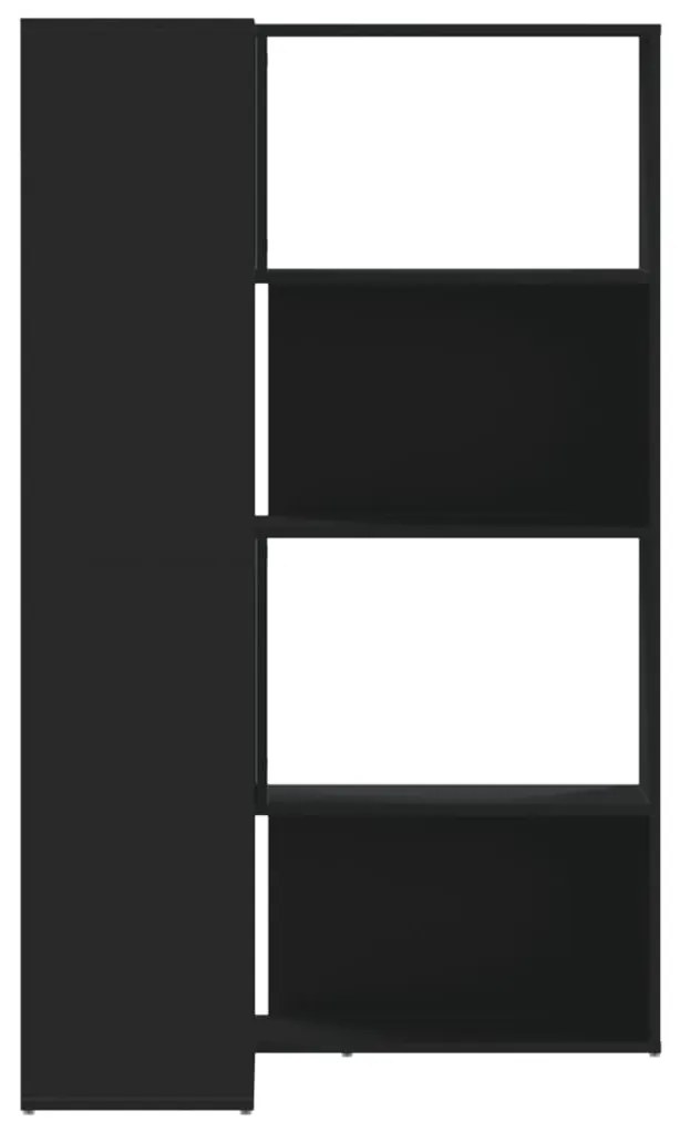 Estante canto 4 prateleiras 85x85x140 cm deriv. madeira preto