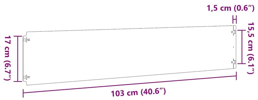 Orlas de relva 10 pcs antracite 20x103 cm aço laminado a frio