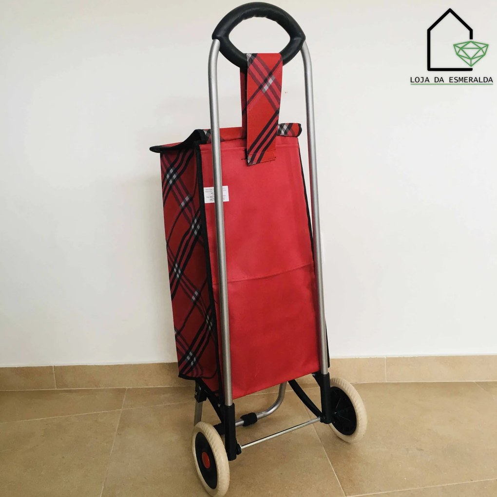 Carrinho para Compras | Vermelho &amp; Preto