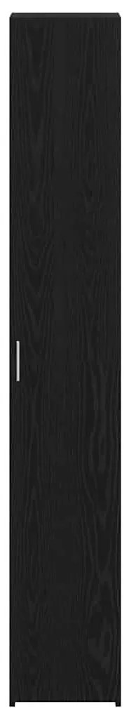 Armário Alto Carvalho Preto 30x42.5x185 cm Madeira de Engenharia