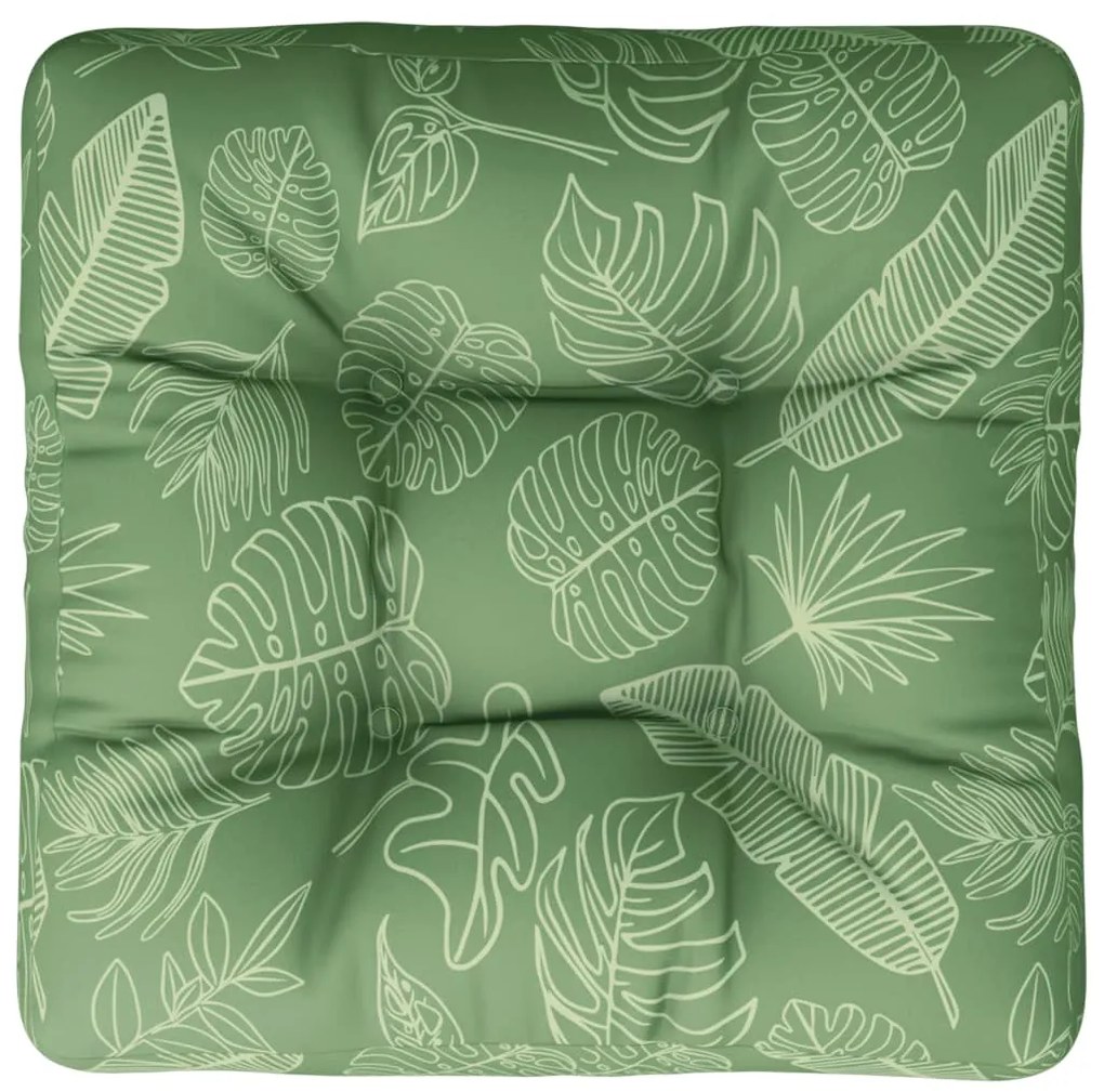 Almofadão para paletes 58x58x10 cm tecido oxford padrão folhas