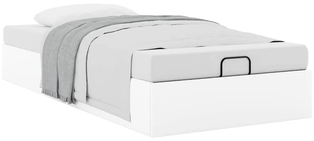 Estrutura de cama otomana sem colchão 100x200 cm branca