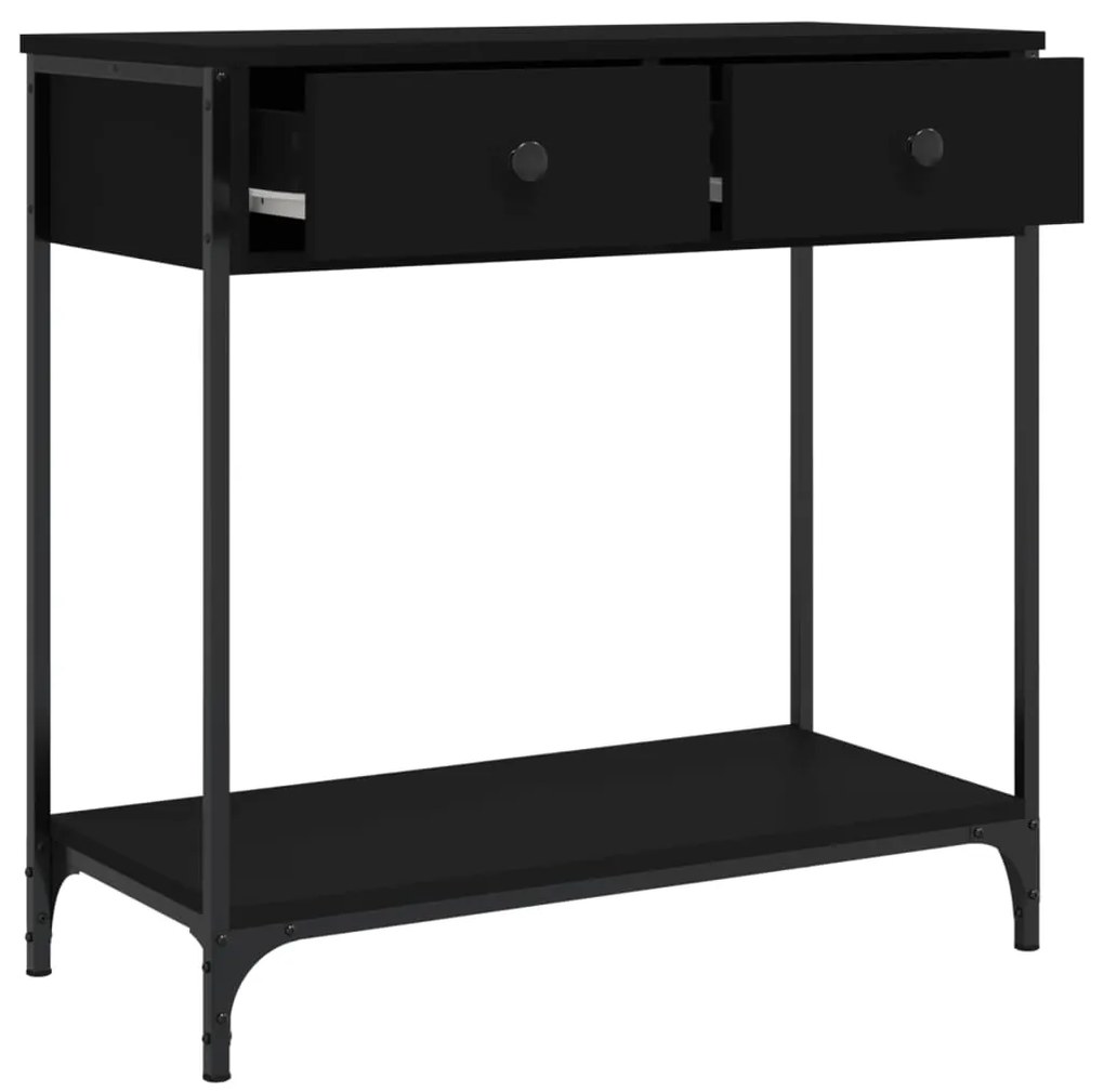 Mesa consola 75x34,5x75 cm derivados de madeira preto