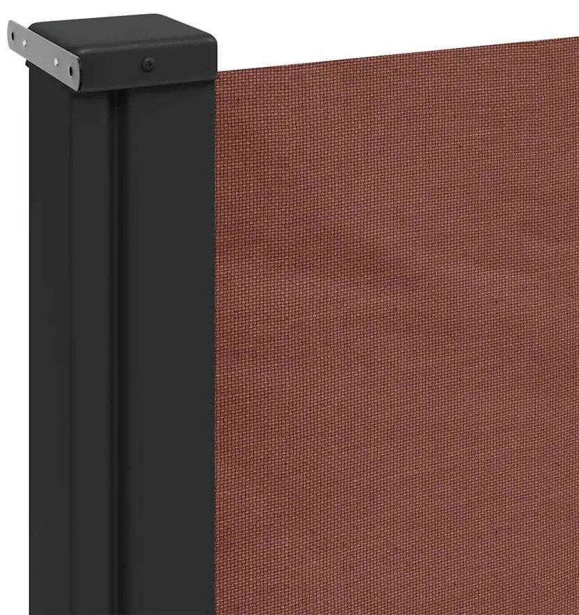 Toldo lateral retrátil 220x600 cm castanho
