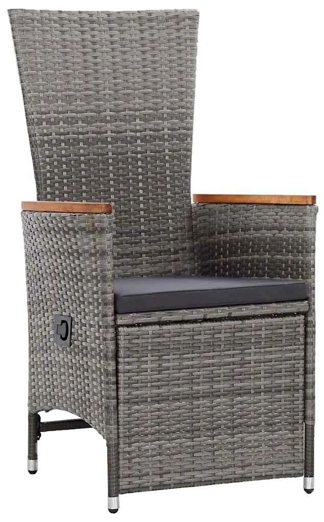 Cadeiras de Jardim Reclináveis com almofada 5 pcs