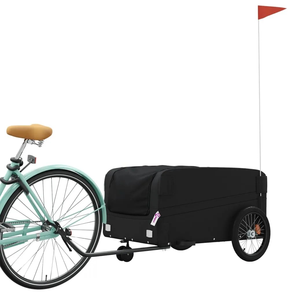 Reboque para bicicleta 45 kg ferro preto