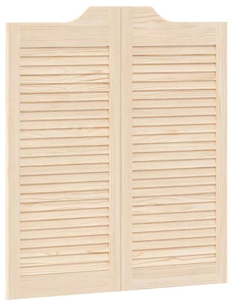 Portas de batente design de persiana 2-Par 90x80cm pinho maciço